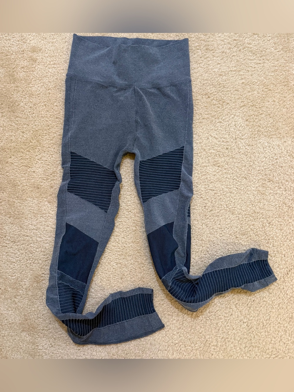 Alo Yoga High Waist Moto Legging Navy Seamless Pant Size S